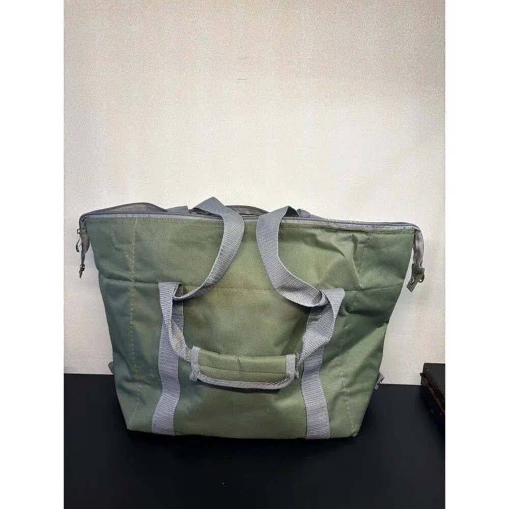 Sierra Club Insulated Cooler Tote Bag Green Grey Zip Top Carry Handles